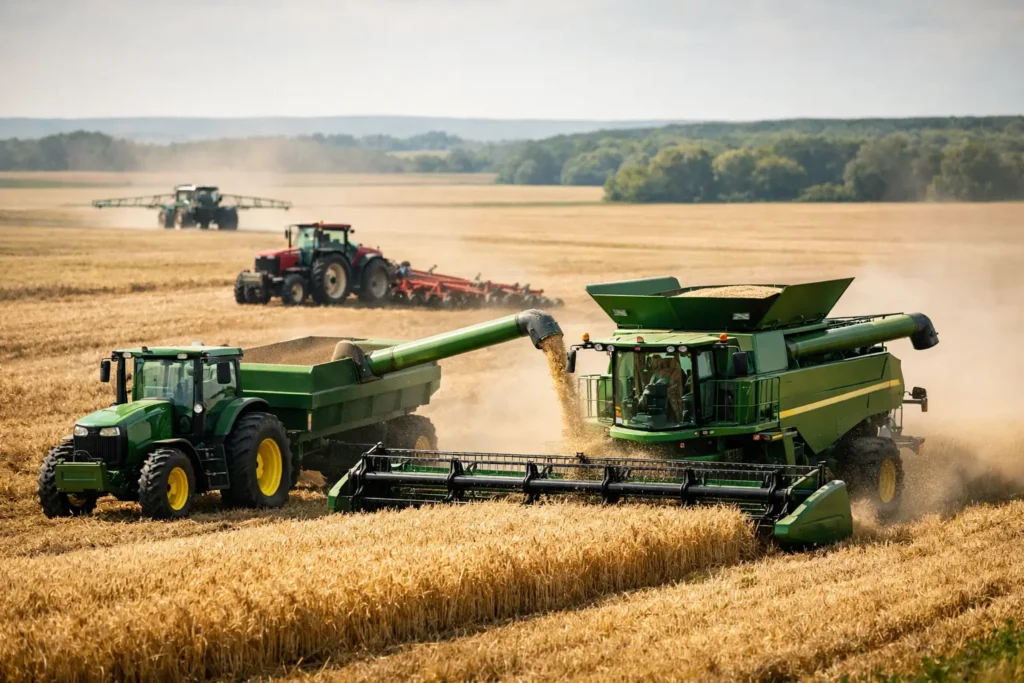 Maquinaria agrícola para grandes superficies rentables